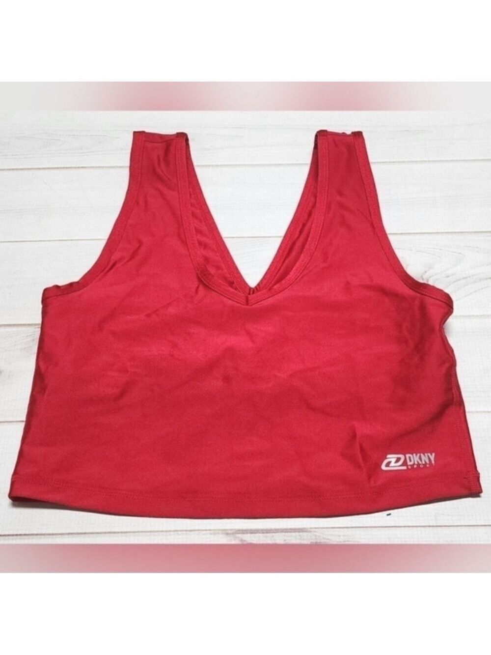 DKNY Sport Red Performance Support Yoga Running Tank Bra Medium - New With Tags